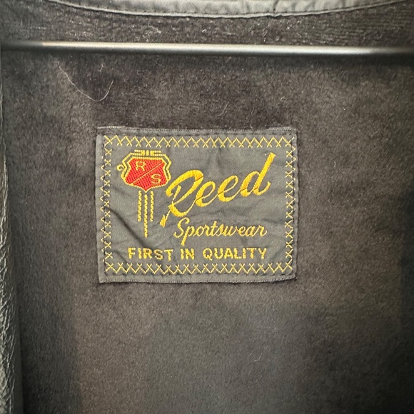 Vintage Reed Sportswear Black Leather Jacket - Picture 2 of 8